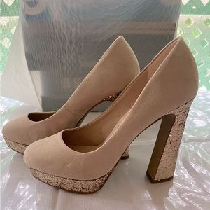 Elle “Perry” Faux Suede Platform Heels